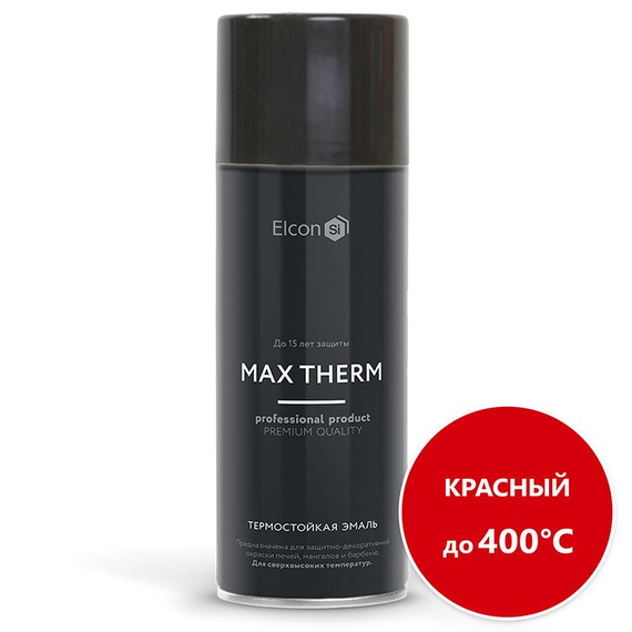 Термостойкая эмаль Elcon Max Therm красный до 400 °С аэрозоль 520 мл 368
