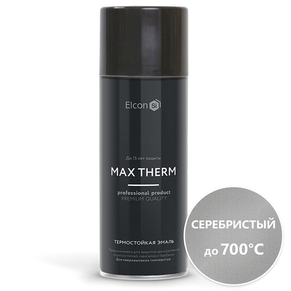 Термостойкая эмаль ELCON 520 мл аэрозоль серебристый до 700 °С 368