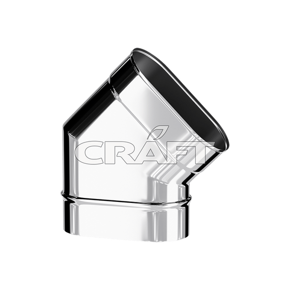 Колено 45° большее Craft Oval AISI 316L/нерж. 0,5 мм 2277