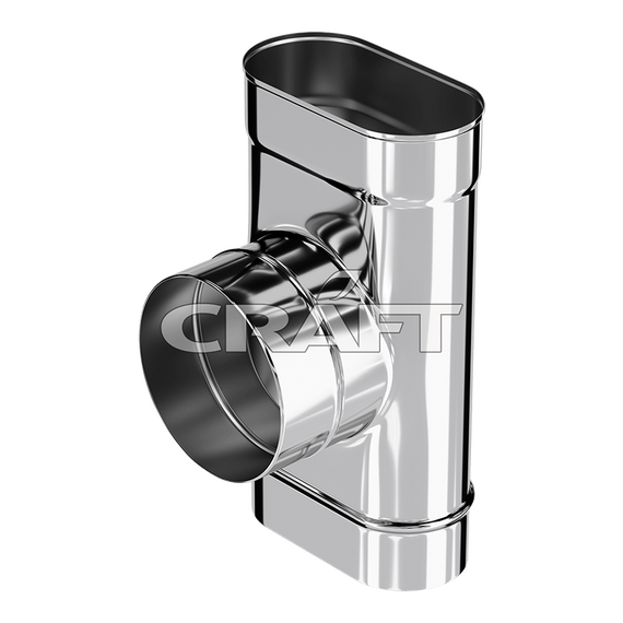 Тройник 90° Craft Oval AISI 316L/нерж. 0,5 мм 3759