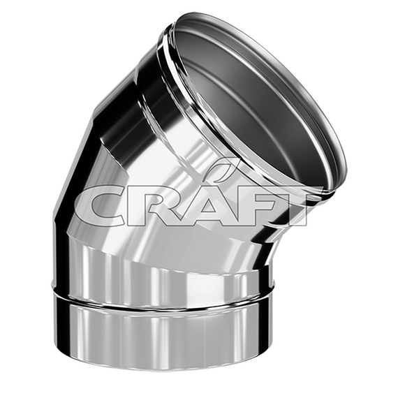 Колено 45° Craft HF AISI 316L/нерж. 0,8 мм 1813