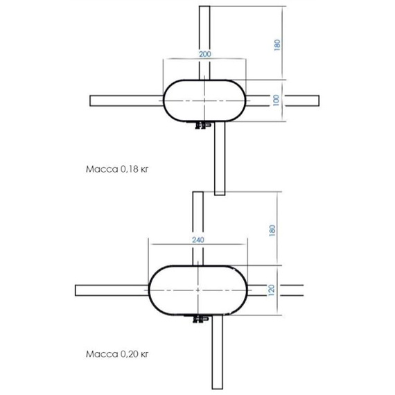 Хомут дистанционный Craft Oval AISI 316L/нерж. 0,5 мм 1000