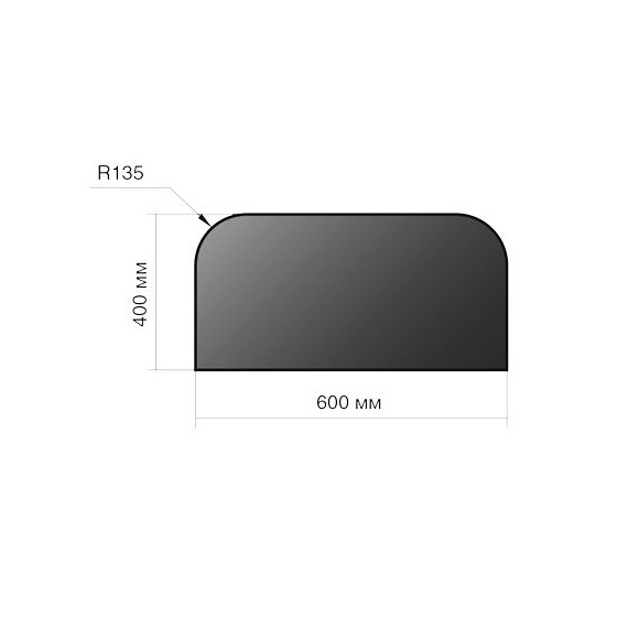 Лист предтопочный Везувий, 2мм, черный 400*600*2 R135 3210