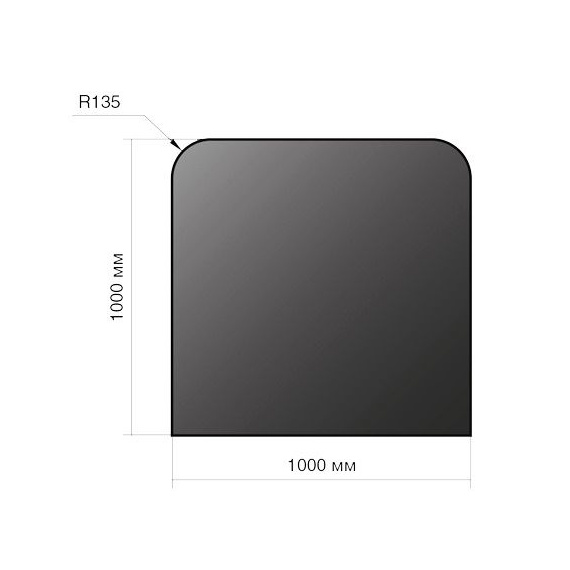 Лист напольный Везувий, 2мм, черный 1000*1000*2 R135 5850