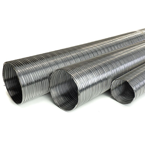 Воздуховод гофрированный нерж. сталь 1 м, Диаметр элемента: 120 