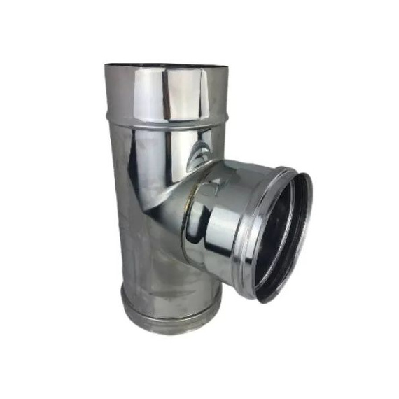 Тройник 90° Д (дым) AISI 430/нерж. 0,5 мм Ferrum 936