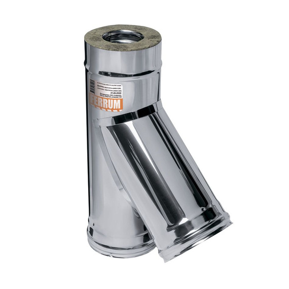 Сэндвич-тройник 135° AISI 430/ нерж. 0,5 мм + оцинкованная сталь Ferrum 2900