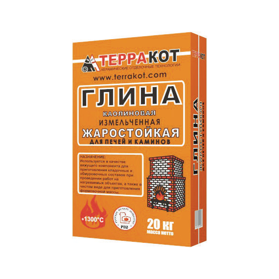 Глина каолиновая печная Терракот, 20 кг 664