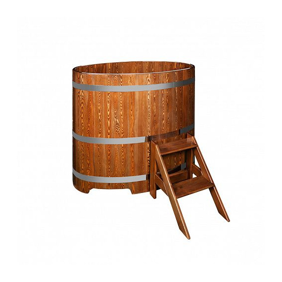 Купель Maestro Woods Овальная, лиственница морёная 0,69×1,31 H=1,10 м 96070