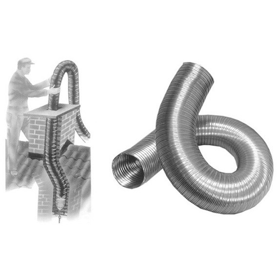 Воздуховод гофрированный нерж. сталь 1,5 м