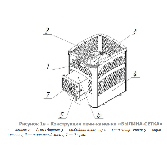 Былина-сетка 18 Ч печь чугунная для бани 42980