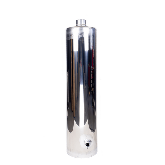 Бак на 90л. нержавейка для водогрейной колонки Титан/Ермак КВЛН 2.0 INOX (труба дымовая из нержавейки), штуцер под смеситель слева 23550