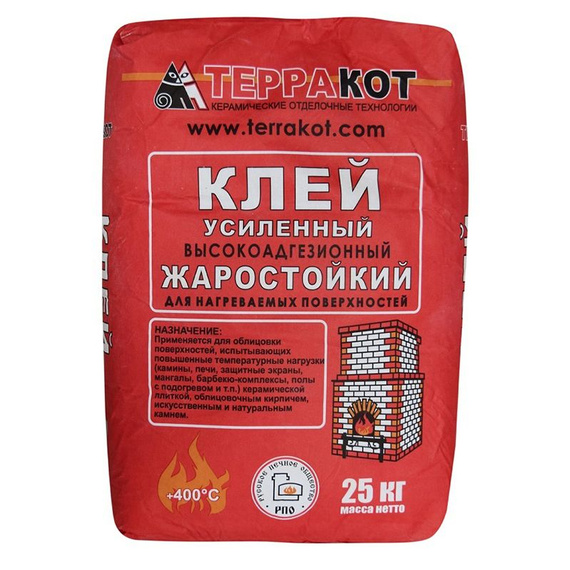 Клей жаростойкий усиленный Терракот, мешок 25 кг 1046