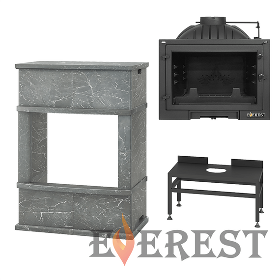 Everest D10 Vyborg H-1180 камин до 250м3 талькохлорит 227210