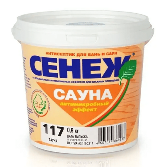 Антисептик для дерева Сенеж Сауна 117, 0.9 кг 850