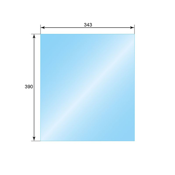Стекло ASTON (0,343х0,390) Печь-камин 6350