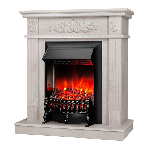 Электрокамин Adelaida WT с очагом Fobos Lux Black RC 50380