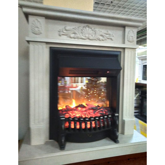 Электрокамин Adelaida WT с очагом Fobos Lux Black RC 50380