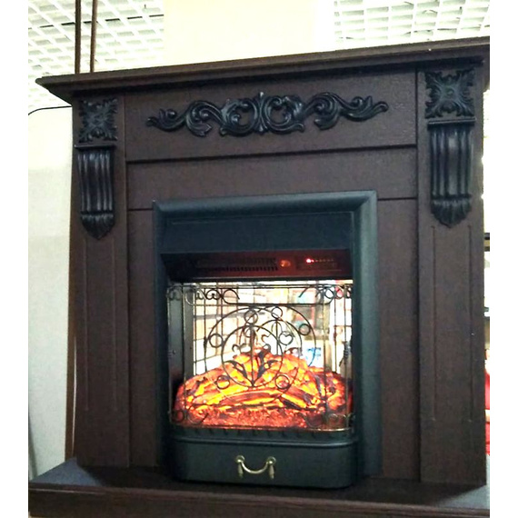 Электрокамин Dominica DN с очагом Majestic Lux Black RC 47860