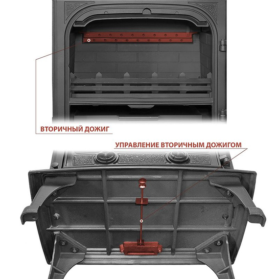 HR-15 печь-камин чугунный антрацит 92990