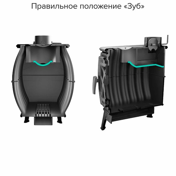 Бахта печь чугунная отопительная до 180м3 чёрная 54900