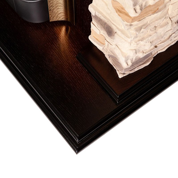 Электрокамин Dublin Corner Rock AO с очагом Fobos Lux Black 56680