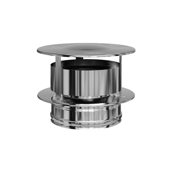 Оголовок с ветрозащитой AISI 430/ нерж. 0,5 мм Ferrum, Диаметр элемента: 150х210 № 3