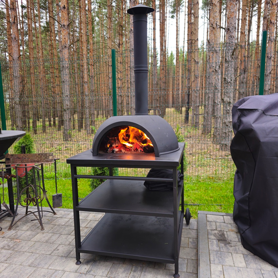 Садовая чугунная печь Legenda Garden с основанием из немецкого шамота 49090