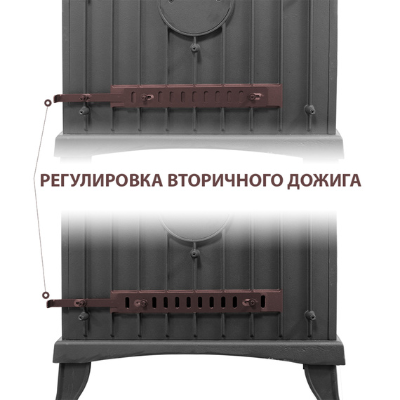 KZ-14SP  печь-камин чугунный антрацит 84990
