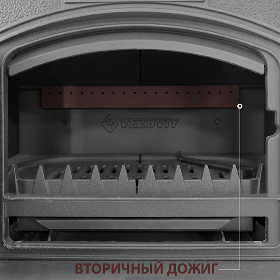 KZ-14SP  печь-камин чугунный антрацит 84990
