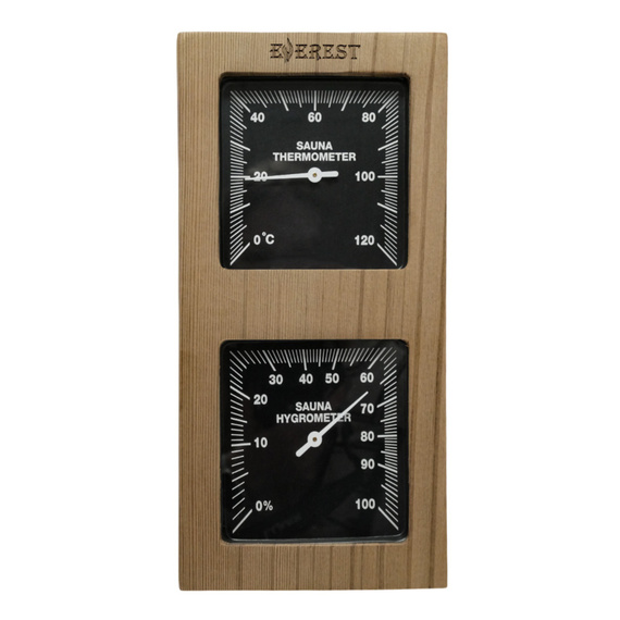 Термогигрометр Everest вертикаль, кедр ( TG-01 black ) 1930