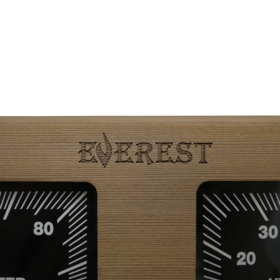 Термогигрометр Everest горизонталь, кедр  (TG-02 black) 1875