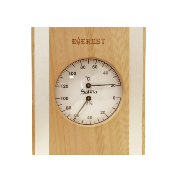 Термогигрометр Everest со вставками, кедр  ( TG-12 ) 1800