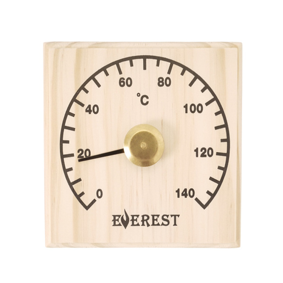 Термометр Everest квадратный, сосна ( TG-37 ) 945
