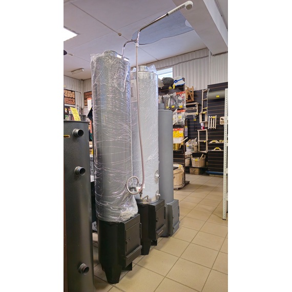 Водогрейная колонка на дровах Ермак 90л. КВЛН 2.0 INOX (С) левая 39400
