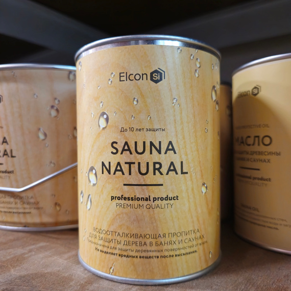 Пропитка для бани и сауны Elcon Sauna Natural 0,9 л. 1144