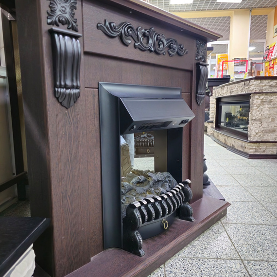 Угловой электрокамин Dominica Corner STD DN c очагом Fobos Lux Black 38920