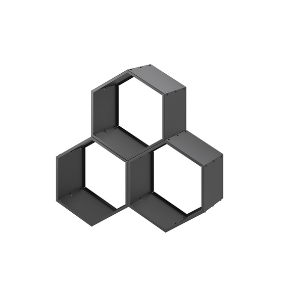 Дровница Соты 3 Black 10490