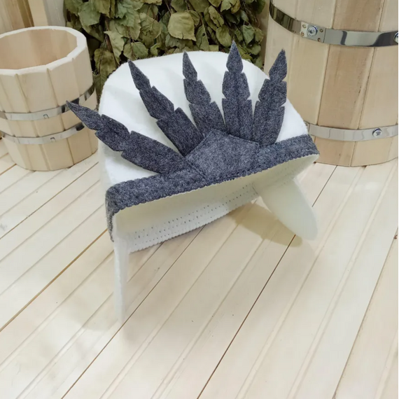 Шапка белая "Индеец" ТМ "Жар-Банька" 390