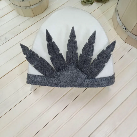 Шапка белая "Индеец" ТМ "Жар-Банька" 390