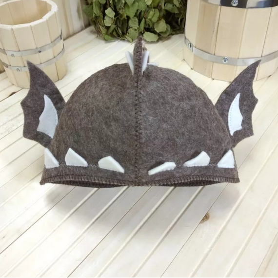 Шапка коричневая модельная "Дракон" ТМ "Жар-Банька" 515