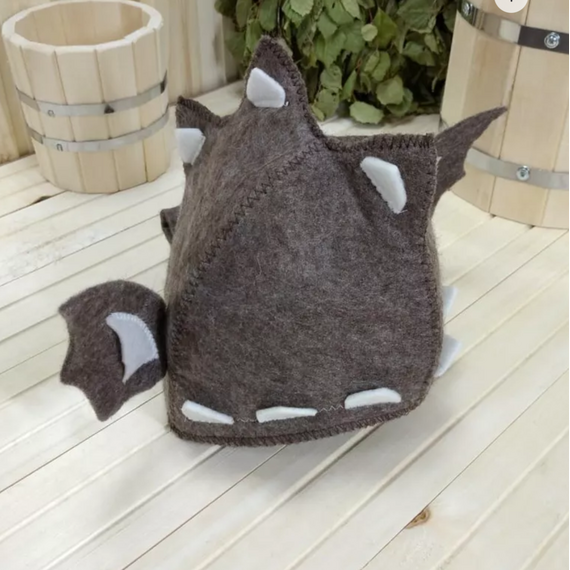 Шапка коричневая модельная "Дракон" ТМ "Жар-Банька" 515