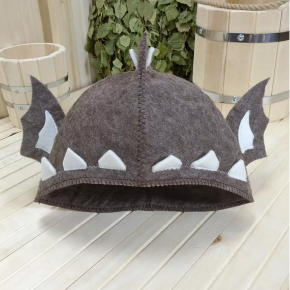 Шапка коричневая модельная "Дракон" ТМ "Жар-Банька" 515