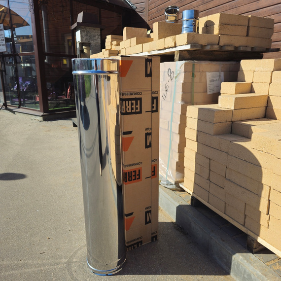 Сэндвич 1,0м (304/0,8мм + нерж.) ceramics Ø150х210 8303