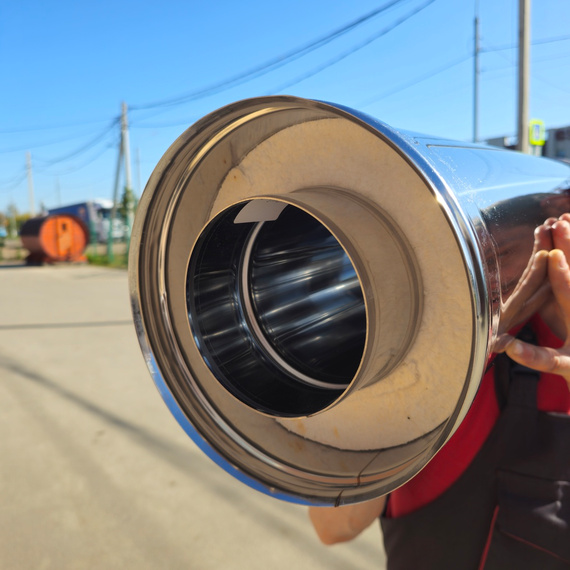 Сэндвич 1,0м (304/0,8мм + нерж.) ceramics Ø115х200 7610