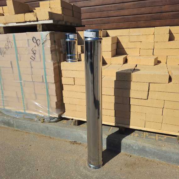 Дымоход Ferrum 1м AISI 430/ нерж. 0,5 мм 673