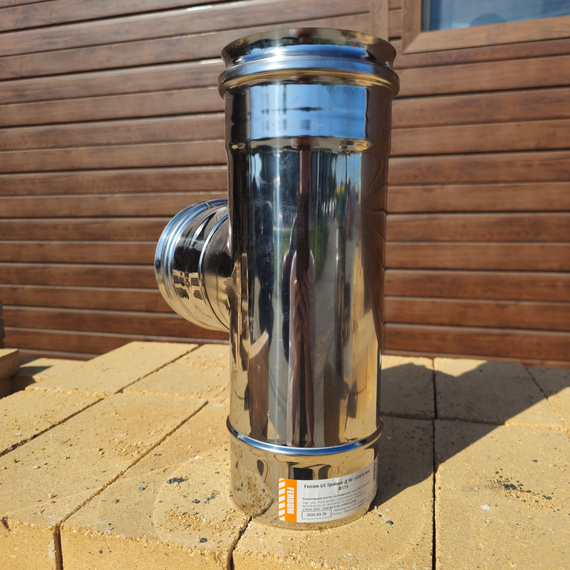 Тройник 90° Д (дым) AISI 430/нерж. 0,8 мм Ferrum 1567