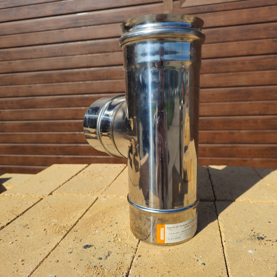 Тройник 90° К (конденсат) AISI 430/нерж. 0,5 мм Ferrum 936