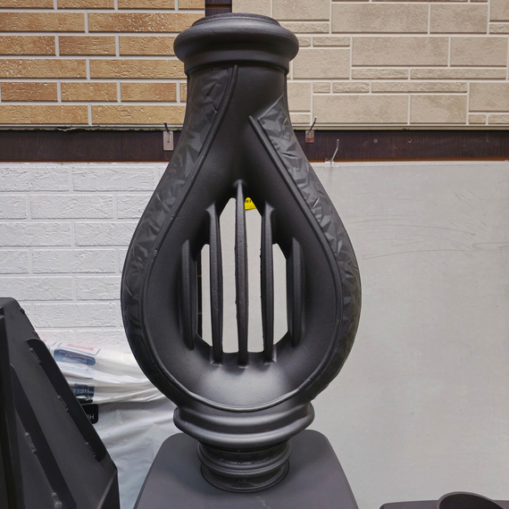 Дымоход Конвектор Лира чёрный для печи Бахта Ø130М/115М 26500