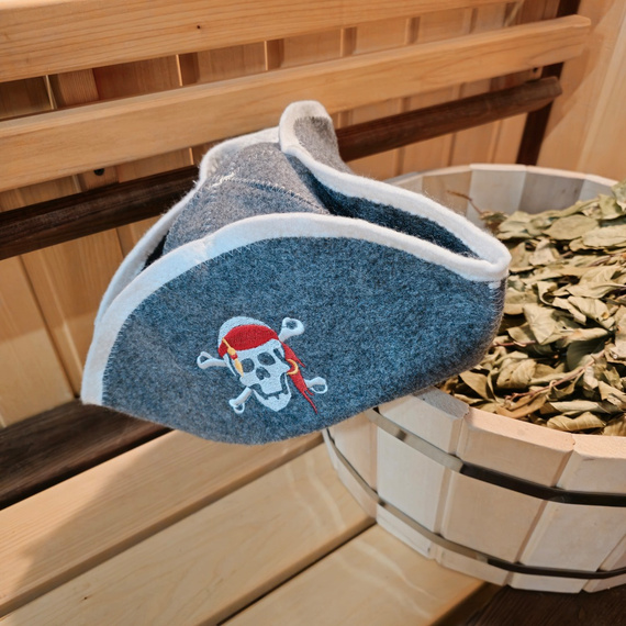 Шапка банная "Пират" серая (Ш-Б) 325